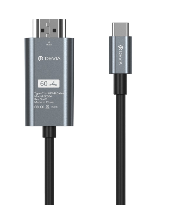 Devia Storm Series Type-C To HDMI Cable(Updated) – Black(NEW)