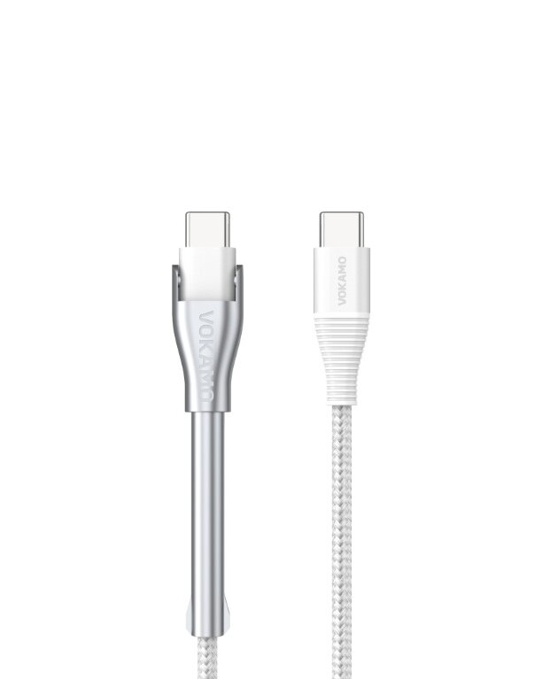 VOKAMO “Kirlink Series Stand Type-C to Type-C 60W Cable（1.2m）- White(NEW)